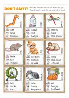 Vista previa - Juegos / Gamificación - Game "Don' t say it" Pets (Mascotas) Inglés - página 1