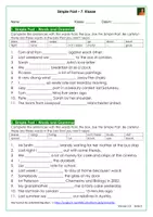 Vorschau - Arbeitsblätter - Simple Past Grammatiktest - Words and Grammar - 7. Klasse - Seite 1