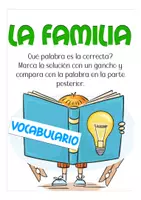 Vista previa - Tarjetas / Manipulativos - Clip Cards La familia Español/ E.L.E - gratis - página 1