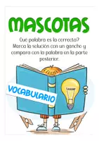 Vista previa - Tarjetas / Manipulativos - Clip Cards Mascotas Español/ E.L.E - página 1