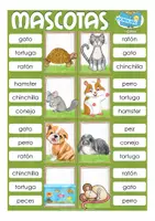Vista previa - Tarjetas / Manipulativos - Clip Cards Mascotas Español/ E.L.E - página 2