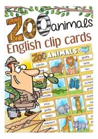 Vista previa - Tarjetas / Manipulativos - zoo animals English / Inglés clip cards game - Portada
