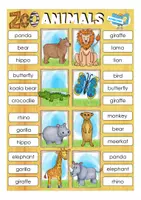 Vista previa - Tarjetas / Manipulativos - zoo animals English / Inglés clip cards game - página 3
