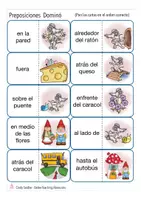 Vista previa - Juegos / Gamificación - PREPOSICIONES domino Español / E.L.E. - página 2