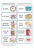 Vista previa - Juegos / Gamificación - PREPOSICIONES domino Español / E.L.E. - página 3