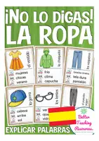 Vista previa - Juegos / Gamificación - Juego ¡No lo digas! Ropa Español/E.L.E - Portada