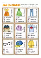Vista previa - Juegos / Gamificación - Juego ¡No lo digas! Ropa Español/E.L.E - página 1