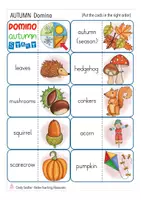 Vista previa - Juegos / Gamificación - AUTUMN domino English / Inglés - página 1