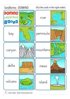 Vista previa - Juegos / Gamificación - LANDFORMS domino English / Inglés - página 1