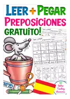 Vista previa - Hojas de trabajo - Gratis! leer y pegar PREPOSICIONES Español / E.L.E. - Portada
