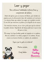 Vista previa - Hojas de trabajo - Animales del zoo leer y pegar Español / E.L.E - página 1