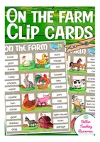 Vista previa - Tarjetas / Manipulativos - on the farm clip cards English / Inglés - Portada