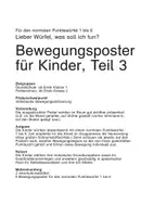 Vorschau - Poster - Lieber Würfel, was soll ich tun? - Bewegungsposter für Kinder (3) - Seite 1