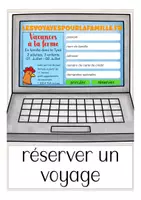 Vista previa - Tarjetas / Manipulativos - Les VACANCES Francés flash cards - página 3
