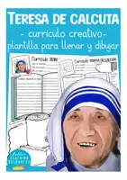 Vista previa - Unidades / Secuencias / Situaciones de Aprendizaje - Teresa de Calcuta curriculo creativo Español / historia - Portada