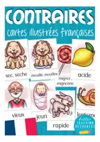 Vista previa - Tarjetas / Manipulativos - les contraires Francés flash cards - Portada