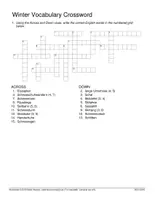 Vorschau - Spiele - Winter Vocab Crossword with key / Winter Wortschatz Kreuzworträtsel - Seite 1