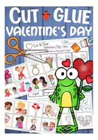 Vista previa - Hojas de trabajo - Valentine´s Day cut & glue English / Inglés - Portada