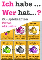 Vista previa - Juegos / Gamificación - FARBEN, ADJEKTIVE Spiel Deutsch / Alemán "Ich habe, wer hat?" - Portada