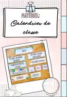 Vista previa - Decoración del aula - Calendrier de classe (calendario francés para el aula ) - Portada