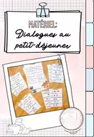 Vista previa - Hojas de trabajo - Cartes de dialogue: Au petit-déjeuner (tarjetas de diálogo) - Portada