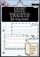 Vista previa - Hojas de trabajo - Exit tickets - for any lesson - Portada