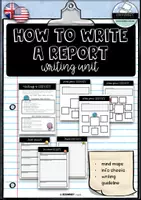 Vista previa - Unidades / Secuencias / Situaciones de Aprendizaje - Writing Unit - How to write a report - Portada