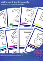 Vorschau - Spiele - Montessori Zahlen Wandplakate zum Ziffern nachspuren - Deckblatt
