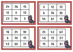 Vista previa - Juegos / Gamificación - Bingo de multiplicación a las filas 3/6/9 para la categoría de perros - página 2