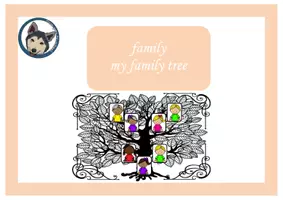 Vista previa - Hojas de trabajo - my family tree - el árbol genealógico de mi familia - Portada