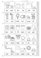 Vista previa - Hojas de trabajo - Picture dictionary opposites, adjectives, English, leporello, miniwörterbuch - página 2