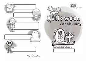Vista previa - Hojas de trabajo - Halloween: buddybook (vocabulary sheet) - página 2
