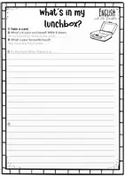 Vista previa - Hojas de trabajo - In my lunchbox: writing (food) - página 2
