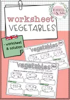 Vista previa - Hojas de trabajo - Vegetables: letter salad (worksheet) - Portada