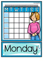 Vista previa - Decoración del aula - Inglés ESO – Flashcards: días de la semana | days of the week - página 1