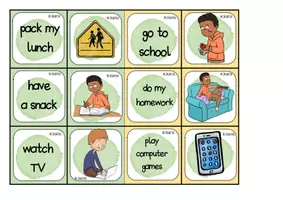 Vista previa - Juegos / Gamificación - Inglés ESO – Juego de emparejar: rutinas diarias (vocabulario en inglés) - página 2