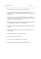 Vorschau - Arbeitsblätter - Drei Teste zum Transformator (Variante 1) - Deckblatt