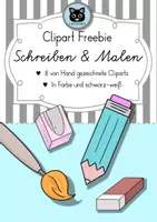 Vista previa - Elementos para la creación de materiales - Clipart FREEBIE - Schreiben & Malen - PNG-Format - kommerzielle Nutzung - Portada
