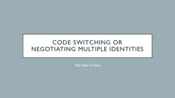Vista previa - Unidades / Secuencias / Situaciones de Aprendizaje - The Hate U Give: Topic- Code Switching - página 3