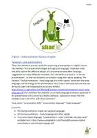Vista previa - Hojas de trabajo - Presentation skills: Oral presentation handouts - language and body language - Portada