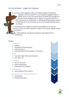 Vista previa - Hojas de trabajo - Presentation skills: Oral presentation handouts - language and body language - página 1