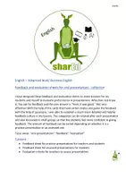 Vista previa - Hojas de trabajo - Collection of feedback and evaluation sheets for oral presentations - Portada