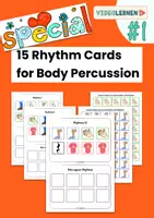 Vista previa - Juegos / Gamificación - Percusión corporal Body Percussion Rhythm Creative Work Cards # 1 - Portada