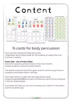 Vista previa - Juegos / Gamificación - Percusión corporal Body Percussion Rhythm Creative Work Cards # 1 - página 1