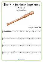 Vista previa - Juegos / Gamificación - Your little ones come / Ihr Kinderlein kommet- a traditional German Christmas Song for 3 recorders and piano | Christmas | Notes - página 2