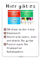 Vista previa - Hojas de trabajo - I Like the Flowers • QR to the Video • Text Notes Chords • Guitar Keyboard - página 1