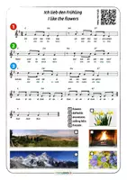 Vista previa - Hojas de trabajo - I Like the Flowers • QR to the Video • Text Notes Chords • Guitar Keyboard - página 2