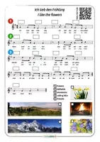Vista previa - Hojas de trabajo - I Like the Flowers • QR to the Video • Text Notes Chords • Guitar Keyboard - página 3