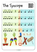 Vista previa - Hojas de trabajo - Percusión corporal Body Percussion Making Music in Class • Syncope Worksheet Play Along Video - página 1