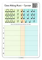 Vista previa - Hojas de trabajo - Percusión corporal Body Percussion Making Music in Class • Syncope Worksheet Play Along Video - página 2